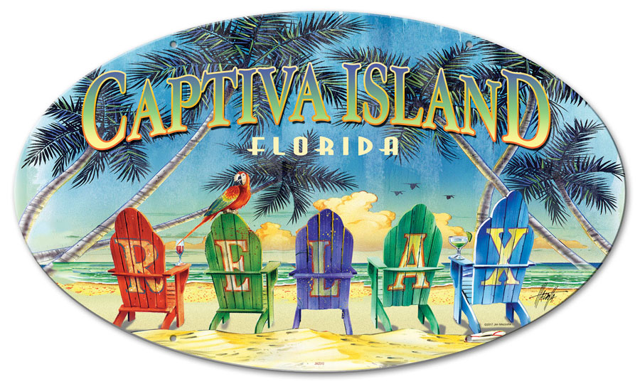 Relax Chairs Vintage Sign, Oil & Petro, Metal Sign, Wall Art, 24 X 14 Inches