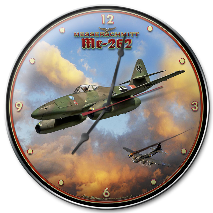 Me-262 Jet, Military, Metal Sign 1, Wall Art, 14 X 14 Inches