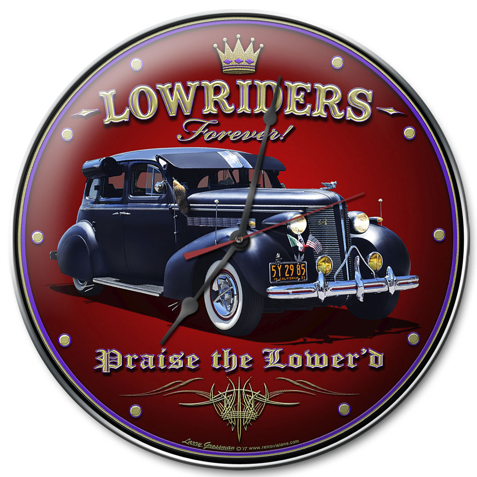 Lowriders Forever, Automotive, Metal Sign, Wall Art, 14 X 14 Inches