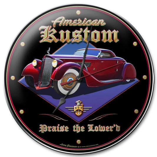 American Kustom, Automotive, Metal Sign, Wall Art, 14 X 14 Inches