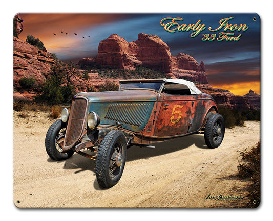 33 Ford Early Iron, Automotive, Metal Sign, Wall Art, 15 X 12 Inches