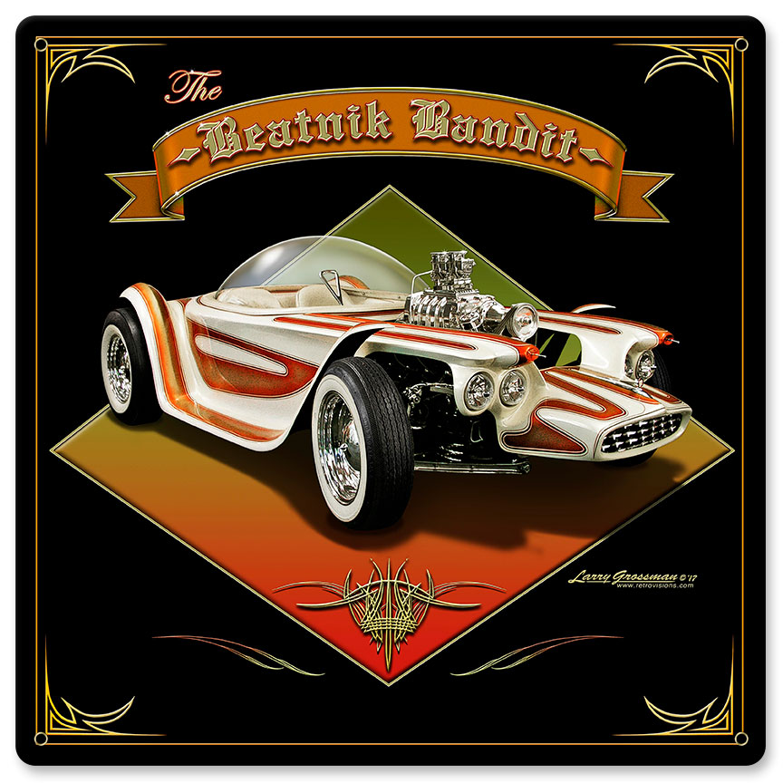 1961 Beatnik Bandit, Automotive, Metal Sign, Wall Art, 12 X 12 Inches