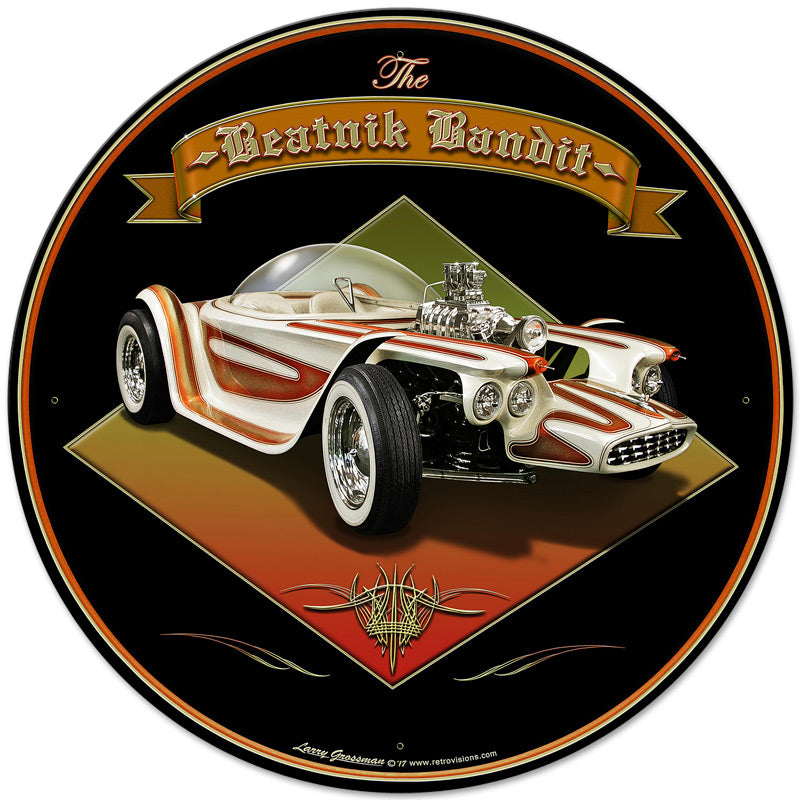 1961 Beatnik Bandit, Automotive, Metal Sign, Wall Art, 28 X 28 Inches