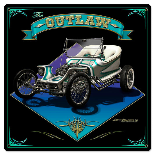 1959 The Outlaw, Automotive, Metal Sign, Wall Art, 24 X 24 Inches