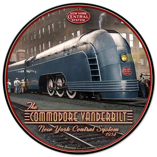 Commodore Vanderbilt Vintage Sign, Automotive, Metal Sign, Wall Art, 14 X 14 Inches