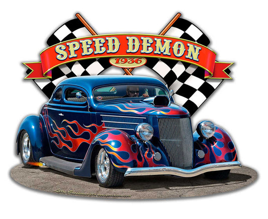 1936 Blown Coupe Vintage Sign, Automotive, Metal Sign, Wall Art, 18 X 14 Inches