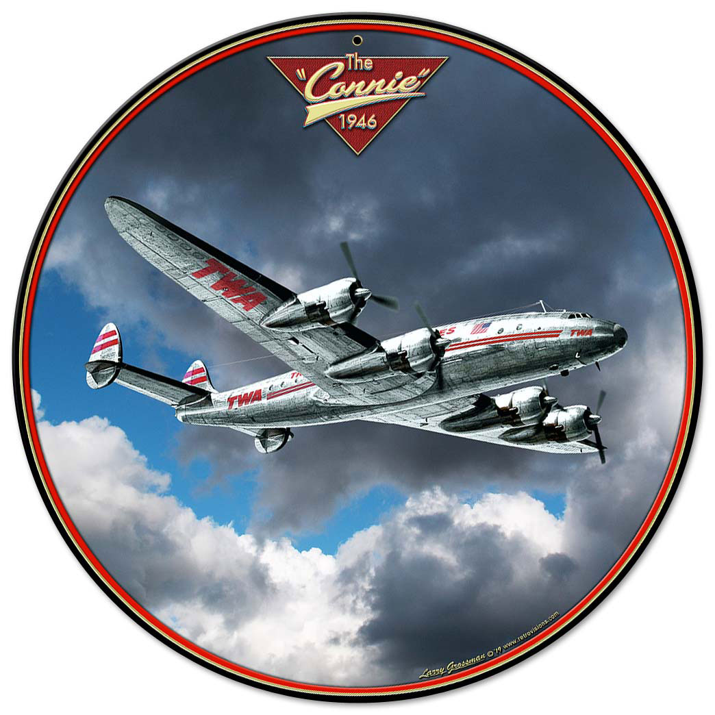 Connie, Automotive, Metal Sign, Wall Art, 14 X 14 Inches