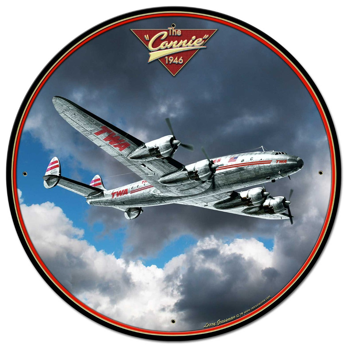 Connie, Automotive, Metal Sign, Wall Art, 28 X 28 Inches