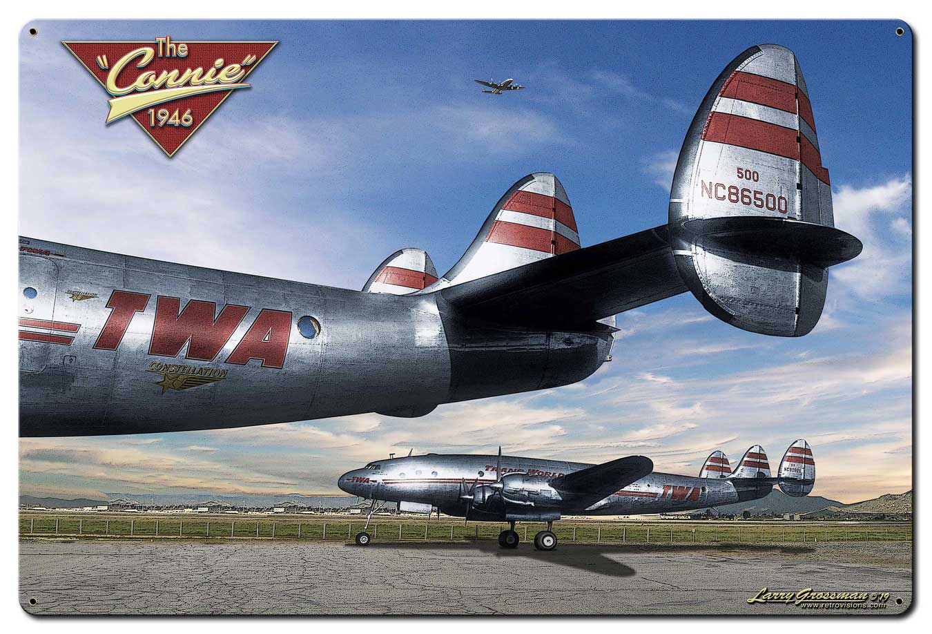 Connie 2, Automotive, Metal Sign, Wall Art, 36 X 24 Inches