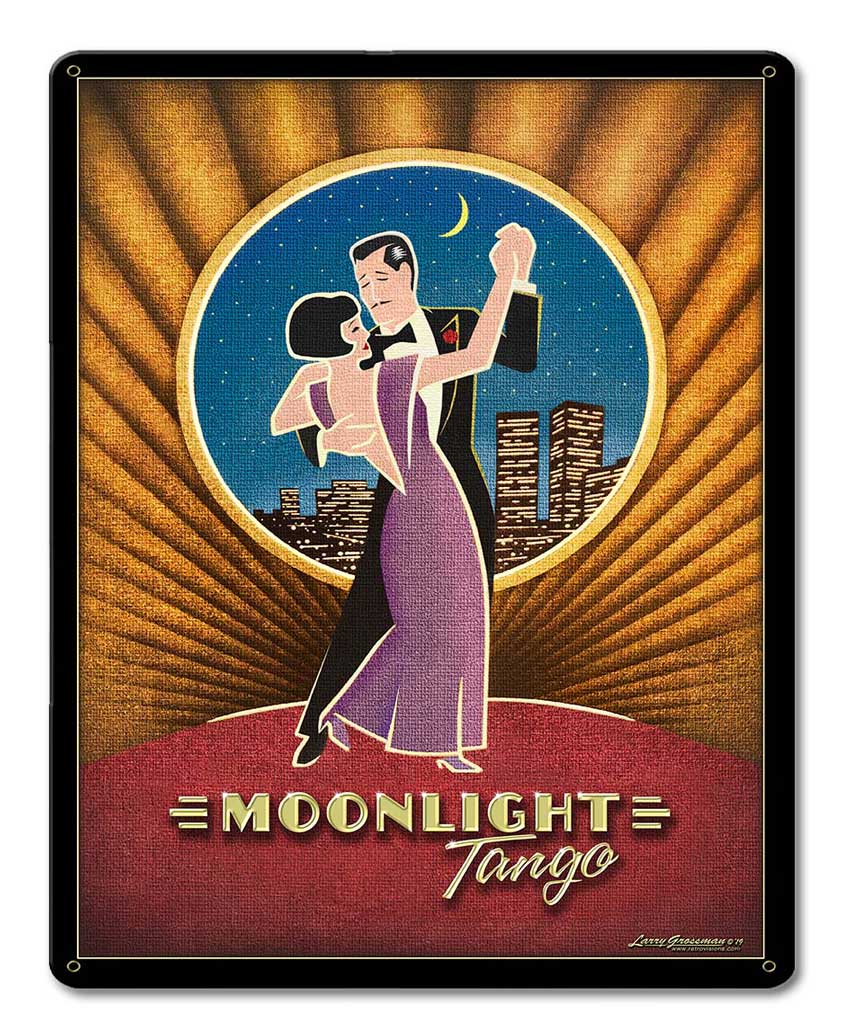 Moonlight Tango, Automotive, Metal Sign, Wall Art, 12 X 15 Inches