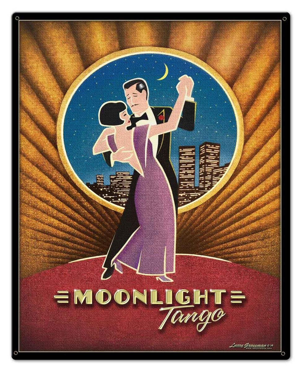Moonlight Tango, Automotive, Metal Sign, Wall Art, 24 X 30 Inches