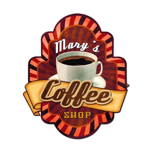 Coffee Shop 3-D Sign, 3-D, Metal Sign, Wall Art,  X  Inches