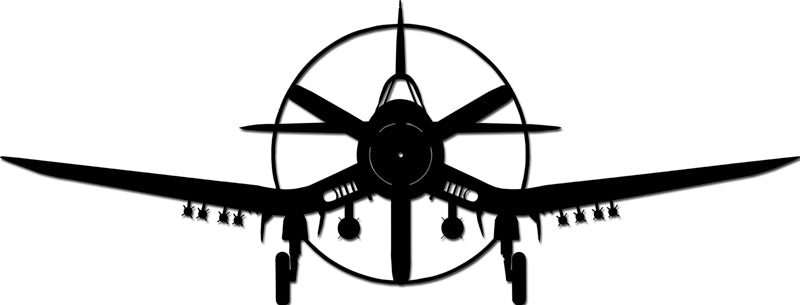 Corsair Plane Silhouette Vintage Sign, Aviation, Metal Sign, Wall Art, 38 X 15 Inches