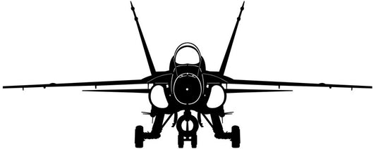 FA18 Hornet Silhouette Vintage Sign, Aviation, Metal Sign, Wall Art, 42 X 16 Inches