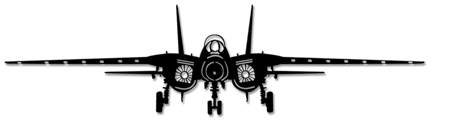 F-14 Tomcat Vintage Sign, Aviation, Metal Sign, Wall Art, 46 X 12 Inches