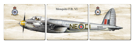 Mosquito FB, Aviation, Metal Sign, Wall Art, 16 X 14 Inches
