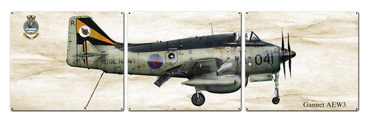 Gannet AEW3, Aviation, Metal Sign, Wall Art, 16 X 14 Inches