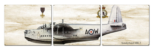 Sunderland MR.5, Aviation, Metal Sign, Wall Art, 16 X 14 Inches