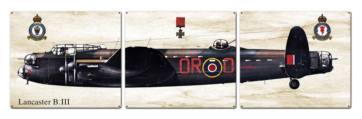 Lancaster B.III, Aviation, Metal Sign, Wall Art, 16 X 14 Inches