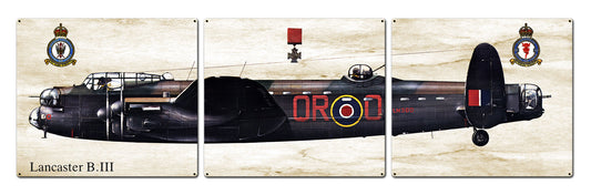 Lancaster B.III, Aviation, Metal Sign, Wall Art, 16 X 14 Inches