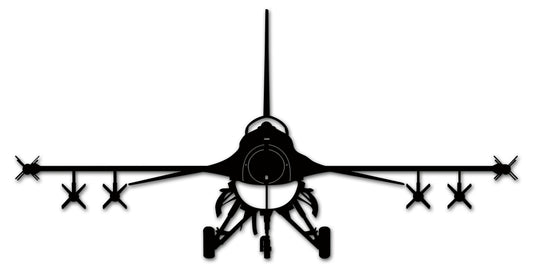 F-16 Silhouette  Vintage Sign, Aviation, Metal Sign, Wall Art, 40 X 20 Inches