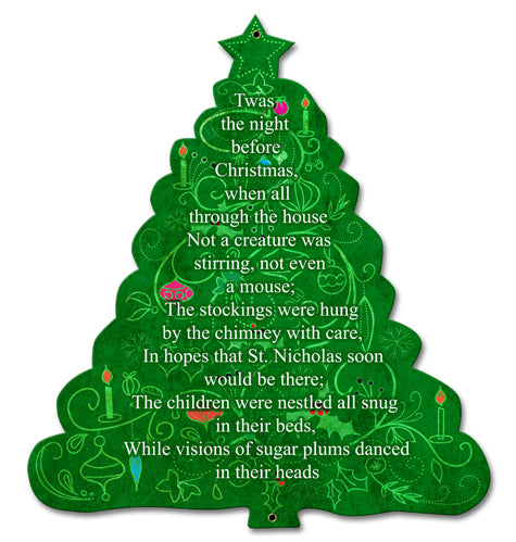 Night Before Christmas Vintage Sign, Seasonal, Metal Sign, Wall Art, 20 X 20 Inches