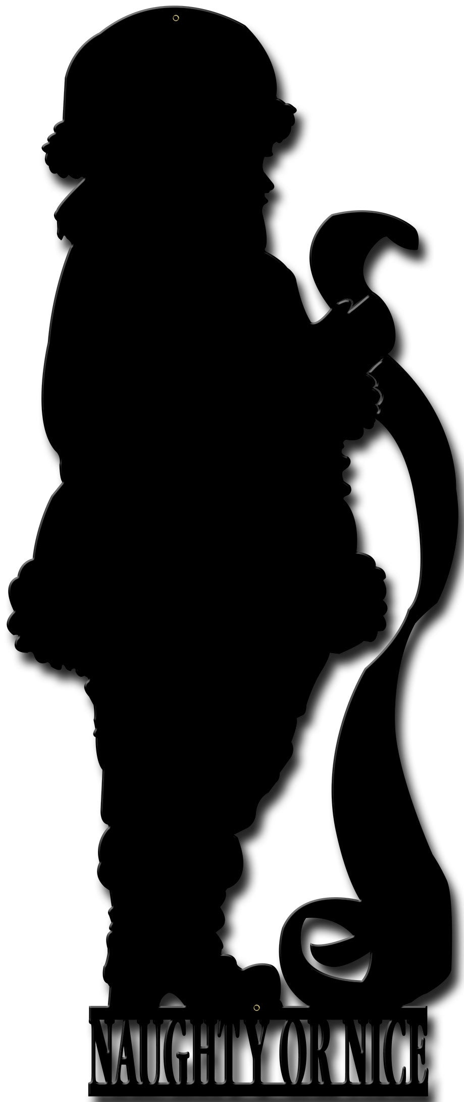 Naughty Nice Santa List Vintage Sign, Seasonal, Metal Sign, Wall Art, 30 X 12 Inches