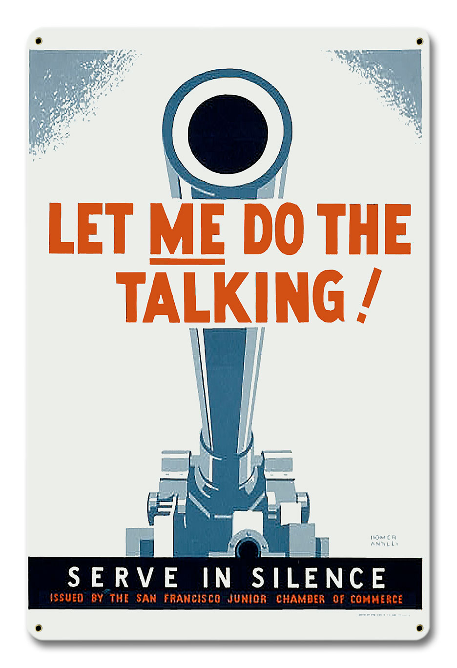 Let Me Do The Talking Vintage Sign, Patriotic, Metal Sign, Wall Art, 12 X 18 Inches