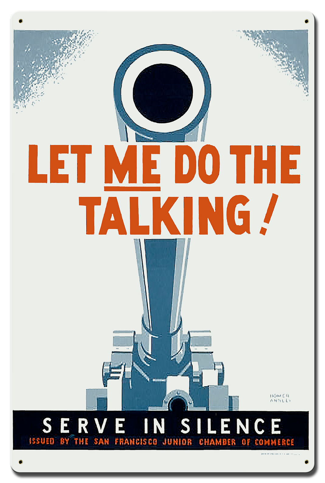 Let Me Do The Talking Vintage Sign, Patriotic, Metal Sign, Wall Art, 24 X 16 Inches