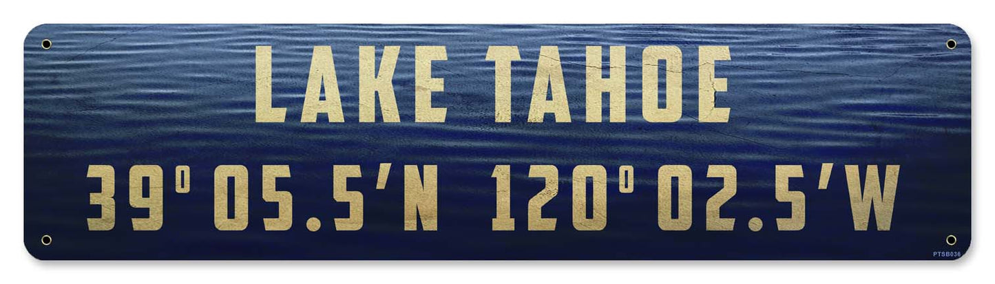 Lake Tahoe Vintage Sign, Travel, Metal Sign, Wall Art, 20 X 5 Inches