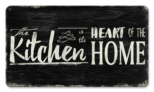 Kitchen Heart Home Vintage Sign, Home & Garden, Metal Sign, Wall Art, 14 X 8 Inches
