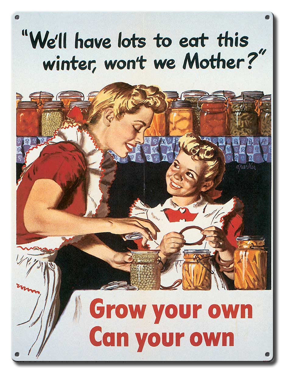 Grow Your Own Vintage Sign, Patriotic, Metal Sign, Wall Art, 12 X 16 Inches