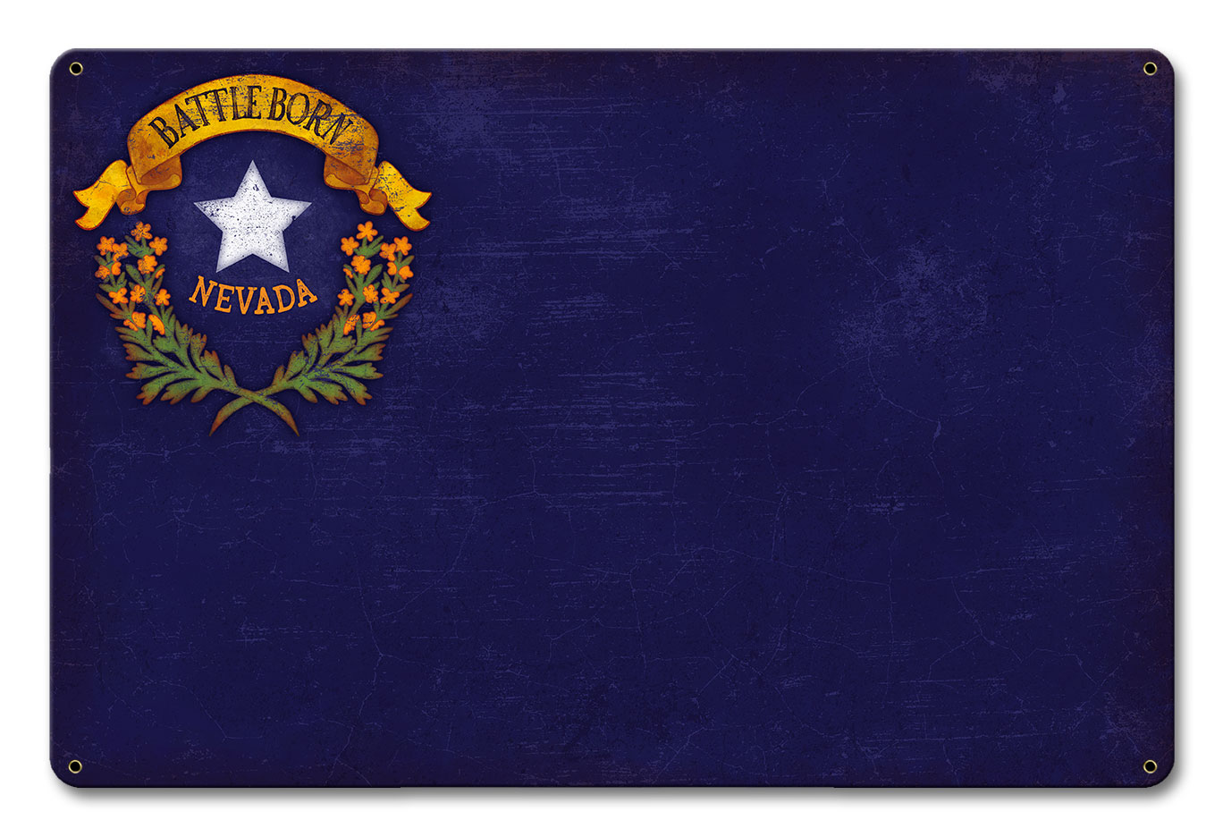 Nevada State Flag Vintage Sign, Travel, Metal Sign, Wall Art, 18 X 12 Inches