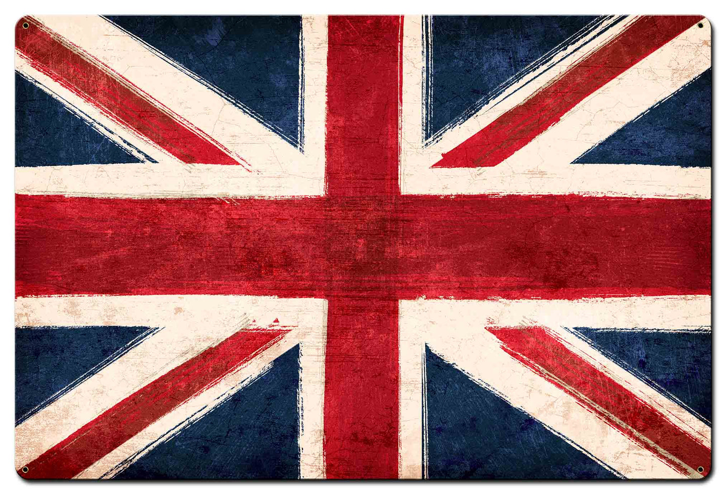 United Kingdom Union Jack Flag Vintage Sign, Travel, Metal Sign, Wall Art, 36 X 24 Inches