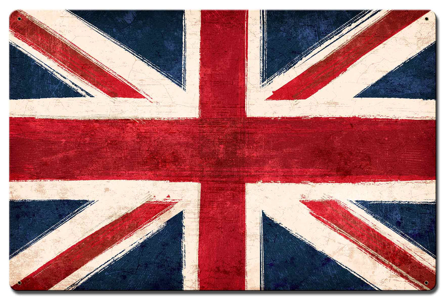 United Kingdom Union Jack Flag Vintage Sign, Travel, Metal Sign, Wall Art, 24 X 16 Inches