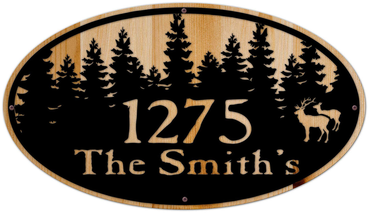 Personalized Name Number, Home & Garden, Metal Sign, Wall Art, 28 X 16 Inches