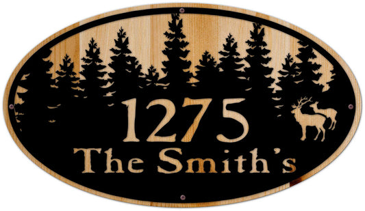 Personalized Name Number, Home & Garden, Metal Sign, Wall Art, 28 X 16 Inches