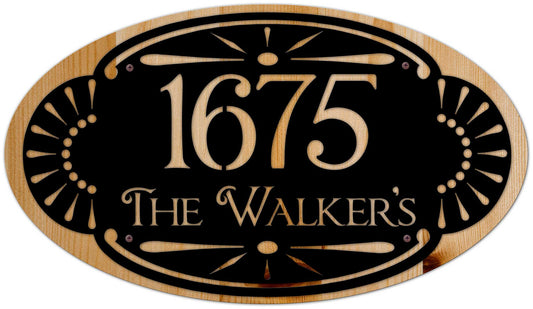 Victorian Personalized Name Number, Home & Garden, Metal Sign, Wall Art, 28 X 16 Inches