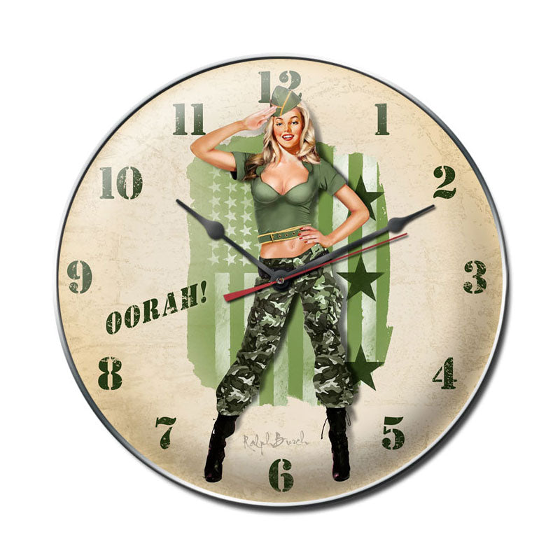 OORAH MARINES, Military, Metal Sign, Wall Art, 14 X 14 Inches