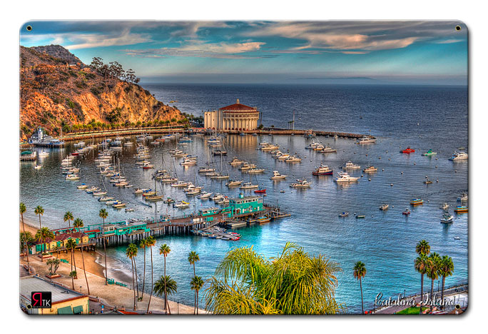 Boats Casino Catalina Island Vintage Sign, Bar and Alcohol , Metal Sign, Wall Art, 18 X 12 Inches