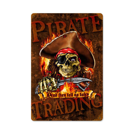 Pirate Cut Vintage Sign, Other, Metal Sign, Wall Art, 12 X 18 Inches