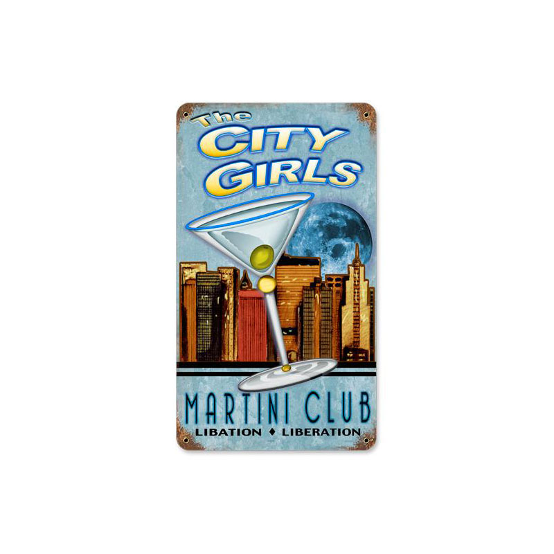 City Girls Vintage Sign, Other, Metal Sign, Wall Art, 8 X 14 Inches