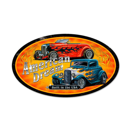 American Dream Vintage Sign, Other, Metal Sign, Wall Art, 24 X 14 Inches