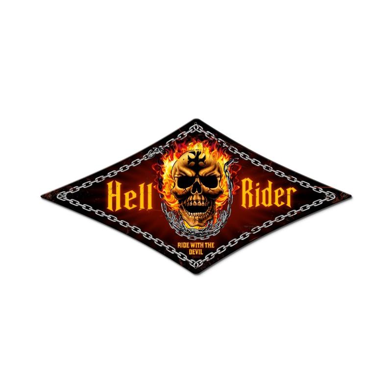 Hell Rider Vintage Sign, Other, Metal Sign, Wall Art, 14 X 24 Inches
