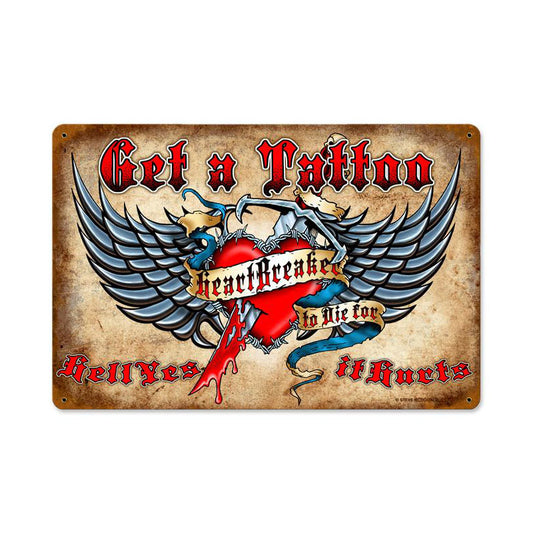 Heartbreaker Vintage Sign, Other, Metal Sign, Wall Art, 12 X 18 Inches