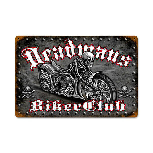 Deadmans Bike Vintage Sign, Other, Metal Sign, Wall Art, 12 X 18 Inches
