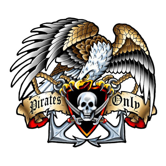 Eagle Pirate Vintage Sign, Other, Metal Sign, Wall Art, 13 X 15 Inches