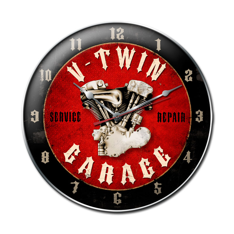 V-Twin Garage, Other, Metal Sign, Wall Art, 14 X 14 Inches