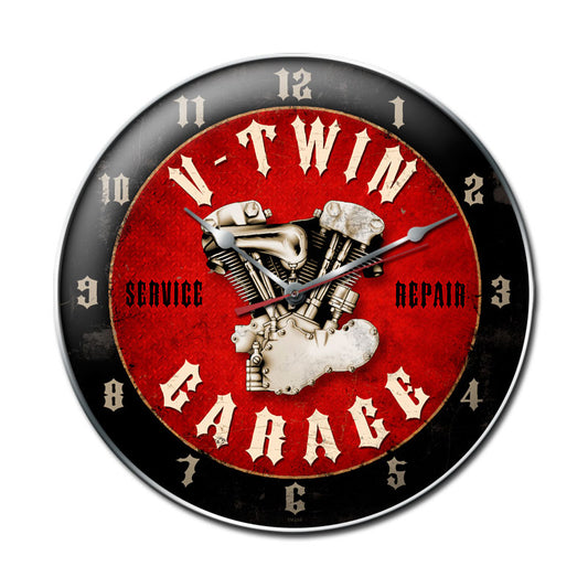V-Twin Garage, Other, Metal Sign, Wall Art, 14 X 14 Inches