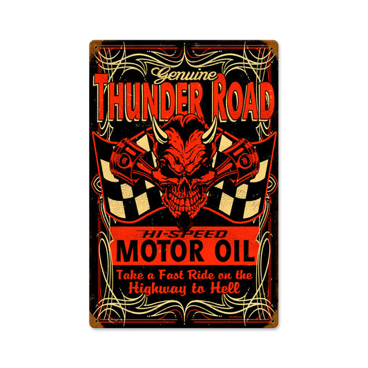 Thunderroad Vintage Sign, Other, Metal Sign, Wall Art, 12 X 18 Inches